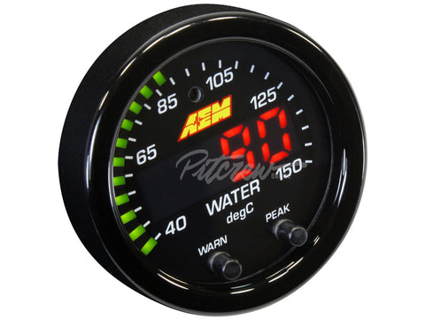 AEM X-Series Water/Trans/Oil Temp Gauge 100-300F / 40-150C - 30-0302