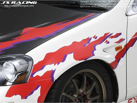 J'S Racing RSX Front Wide Fender kit FRP