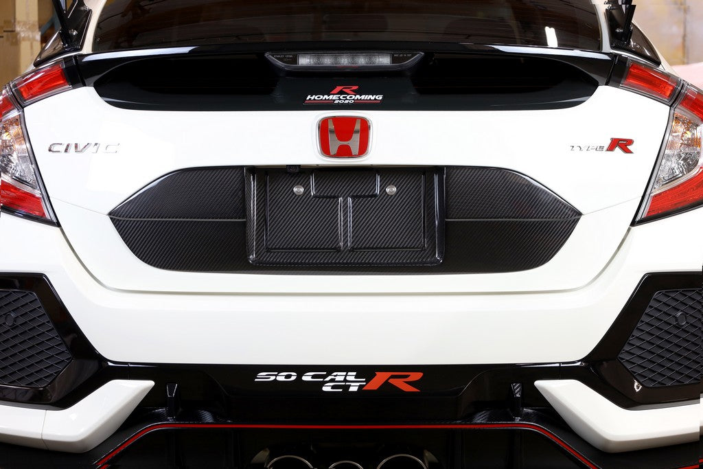 APR Performance Carbon Fiber License Plate Backing 17-20 Honda Civic T ...