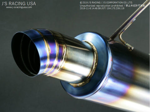 J'S Racing FX Pro RS Titanium Single Exhaust System - Honda S2000
